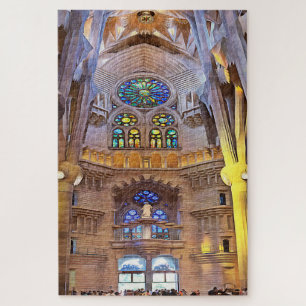 Sagrada Familia. Interior. View 24. Jigsaw Puzzle