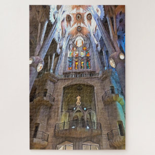 Sagrada Familia. Interior. View 25. Jigsaw Puzzle
