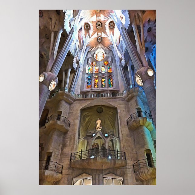 Sagrada Familia. Interior. View 25. Poster (Front)