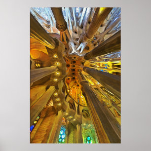 Sagrada Familia. Interior. View 26. Poster