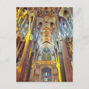 Sagrada Familia. Interior. View 29. Postcard