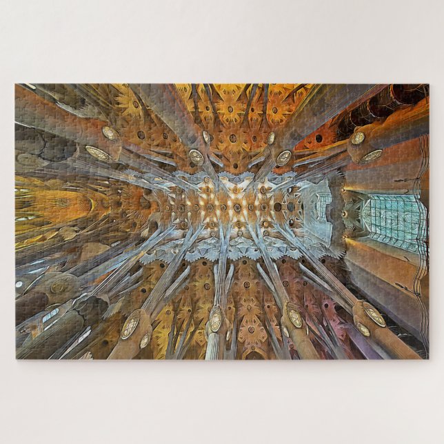 Sagrada Familia. Interior. View 31. Jigsaw Puzzle (Horizontal)