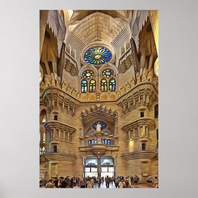 Sagrada Familia. Interior. View 32. Poster (Front)