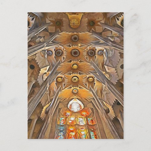 Sagrada Familia Interior View 7 Postcard
