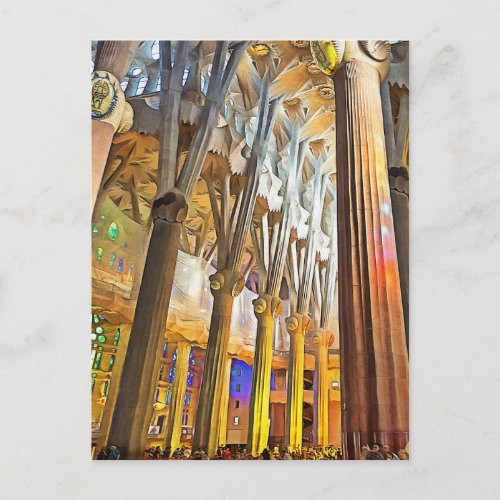 Sagrada Familia Interior View 9 Postcard