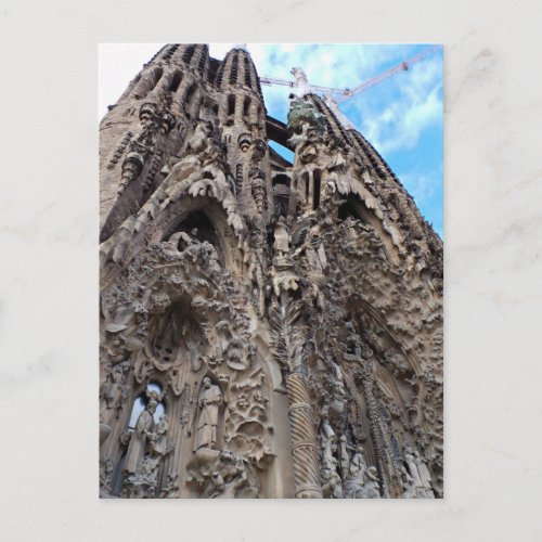 Sagrada Familia Nativity Faade _ Barcelona Photo Postcard