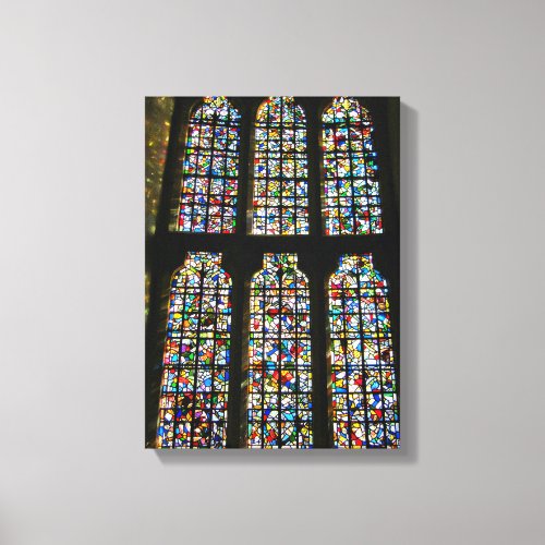 Sagrada Familia Stained Glass Barcelona Photograph Canvas Print