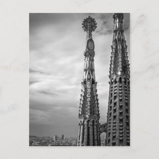 Sagrada Familia towers in Barcelona Postcard