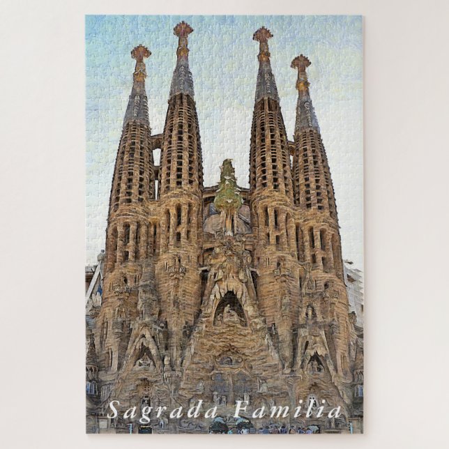 Sagrada Familia. View 3. Jigsaw Puzzle (Vertical)