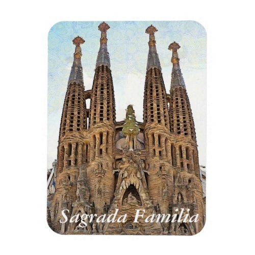 Sagrada Familia View 3 Magnet