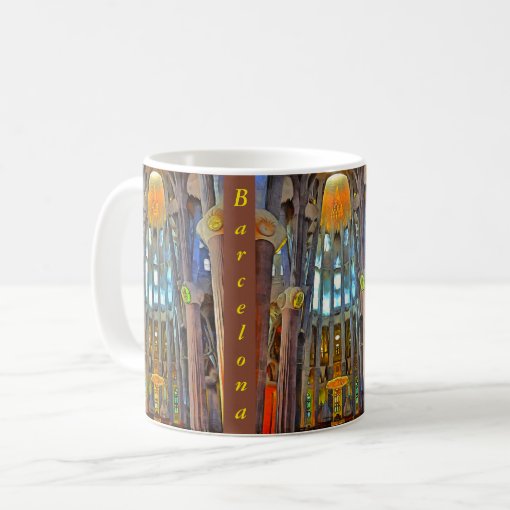 Sagrada Familia. View inside at sunset. Coffee Mug | Zazzle