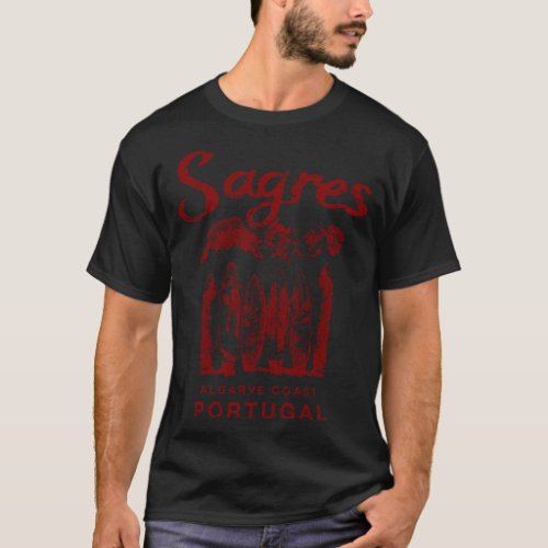 Sagres Portugal Surfing Retro Vintage 1205 T_Shirt