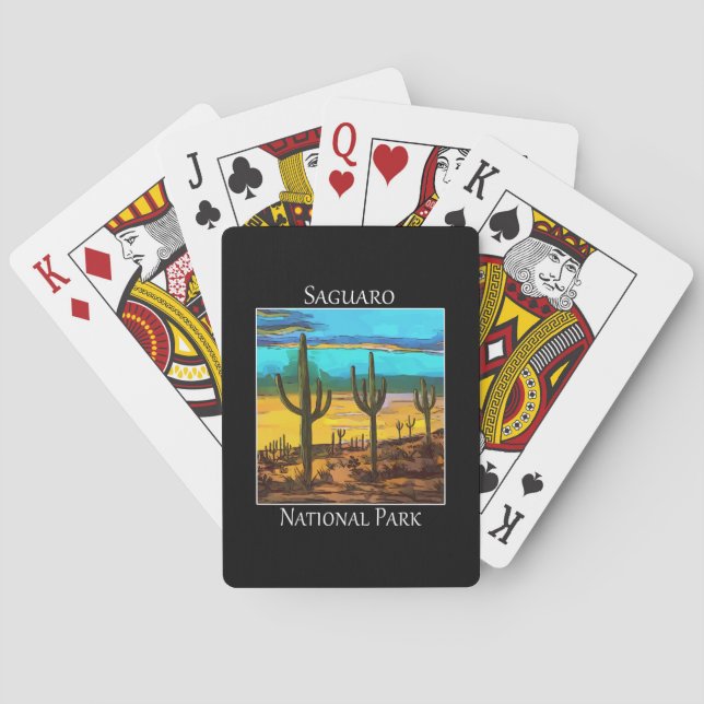 Saguaro cactus as you'd see in Saguaro National PK Poker Cards (Back)