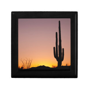Saguaro Cactus at Sunset Jewelry Box