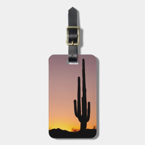 Saguaro Cactus at Sunset Luggage Tag