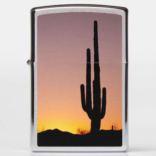 Saguaro Cactus at Sunset Zippo Lighter (Front)