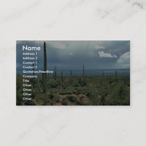 Customizable Saguaro Cactus Business Cards