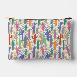 Saguaro Cactus Colorful Arizona Pattern Accessory Pouch