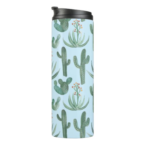 Saguaro Cactus Desert Aloe Plants Watercolor Thermal Tumbler