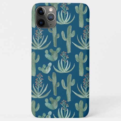Saguaro Cactus Desert Aloe Watercolor iPhone 11 Pro Max Case