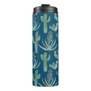 Saguaro Cactus Desert Aloe Watercolor Thermal Tumbler