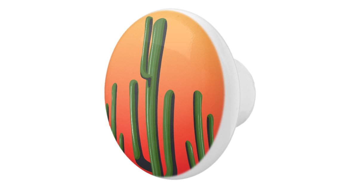 Saguaro Cactus Desert Sunset Door Knob | Zazzle.com
