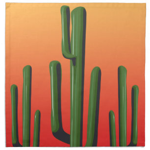 Saguaro Cactus Desert Sunset Napkin