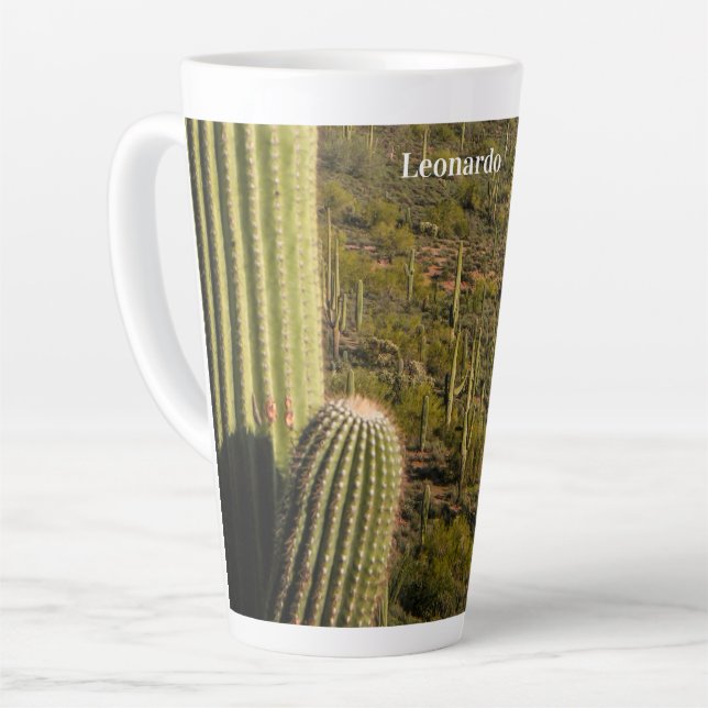 Saguaro Cactus Forest Arizona Desert Mountains Latte Mug (Left Angle)
