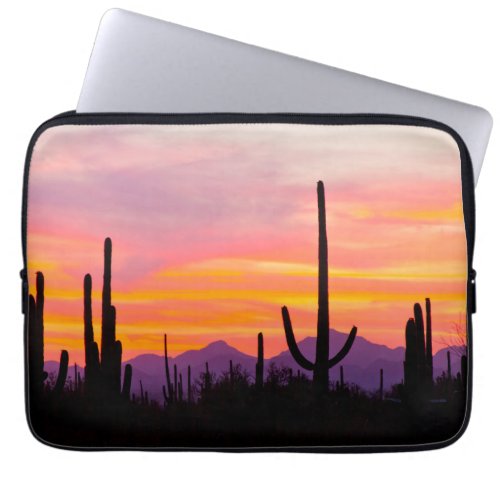 Saguaro Cactus Forest at Sunset Laptop Sleeve