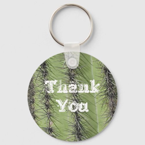 Saguaro Cactus Photo Cacti Needle Thank You Keychain