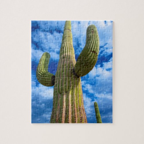 Saguaro cactus portrait Arizona Jigsaw Puzzle