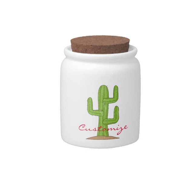 Saguaro Cactus Thunder_Cove Candy Jar (Front)