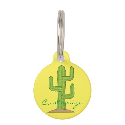 Saguaro Cactus Thunder_Cove Classic Pet ID Tag