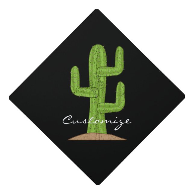 Saguaro Cactus Thunder_Cove Graduation Cap Topper (Front)