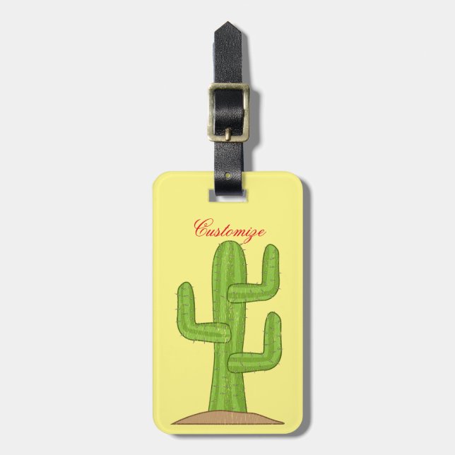 Saguaro Cactus Thunder_Cove Luggage Tag (Front Vertical)