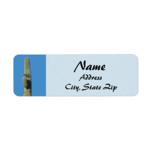 Saguaro Cactus with Glasses Humorous Southwest Label