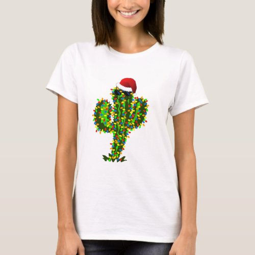 Saguaro Christmas Lights T_Shirt