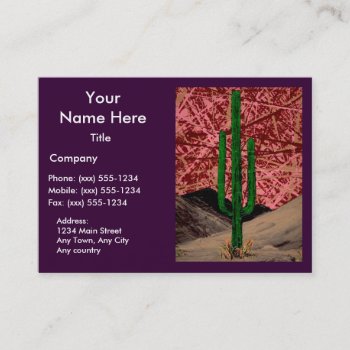 Saguaro (desert Cactus Motif) ~ Business Card by TheWhippingPost at Zazzle