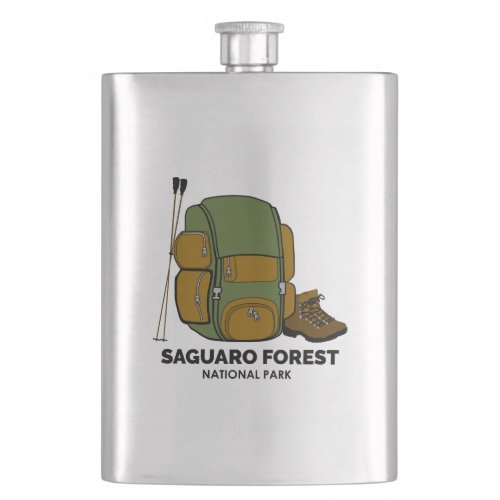 Saguaro Forest National Park Backpack Flask