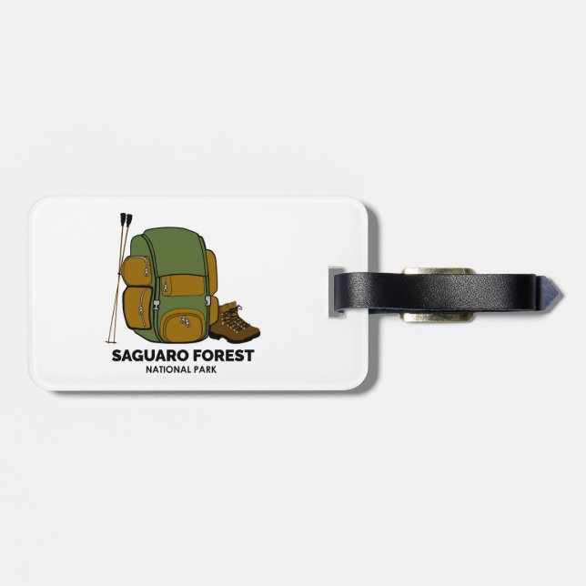 Saguaro Forest National Park Backpack Luggage Tag (Back Horizontal)