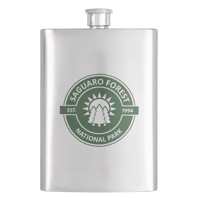 Saguaro Forest National Park Sun Trees Flask (Front)
