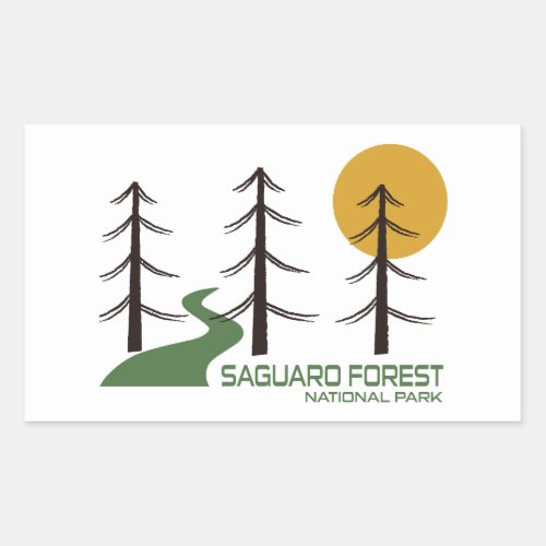 Saguaro Forest National Park Trail Rectangular Sticker
