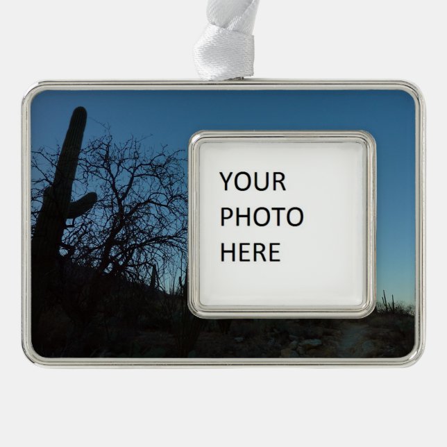 Saguaro Morning at Saguaro National Park Christmas Ornament (Front)