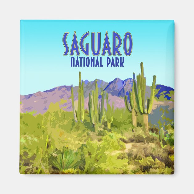 Souvenir Fridge Magnet SAGUARO CACTUS AZ