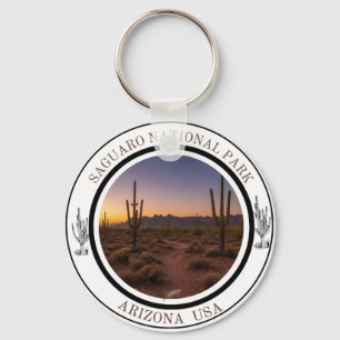 Saguaro National Park Arizona Desert Sunset Keychain