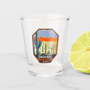 Saguaro National Park Arizona Giant Cactus Vintage Shot Glass