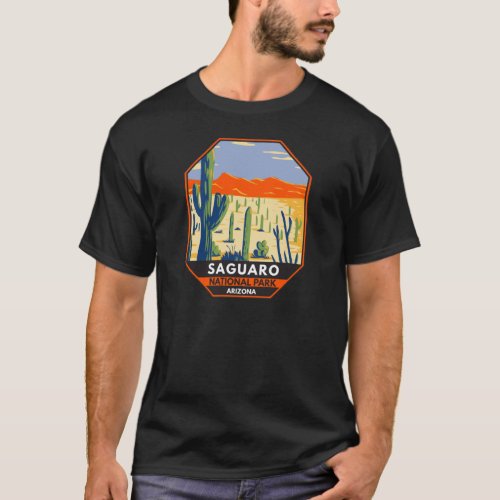 Saguaro National Park Arizona Giant Cactus Vintage T_Shirt