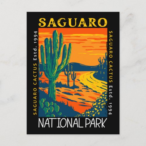 Saguaro National Park Arizona Vintage Distressed Postcard