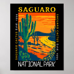 Saguaro National Park Arizona Vintage Distressed  Poster