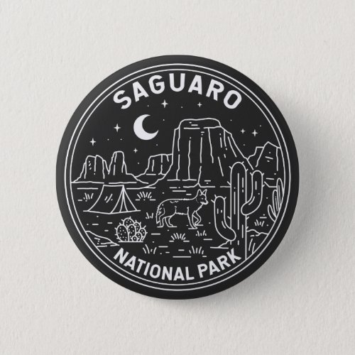 Saguaro National Park Arizona Vintage Monoline Button